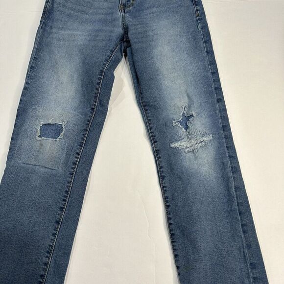 Old Navy Boys Karate Slim Built In Flex Max Distressed Faded Jeans Youth Size 12 - Picture 3 of 10